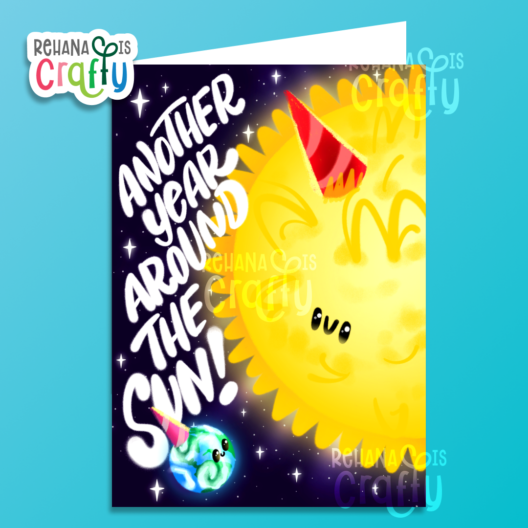Another Year Around the Sun | Birthday Greeting Card
