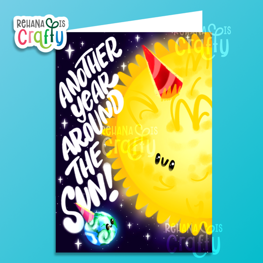 Another Year Around the Sun | Birthday Greeting Card