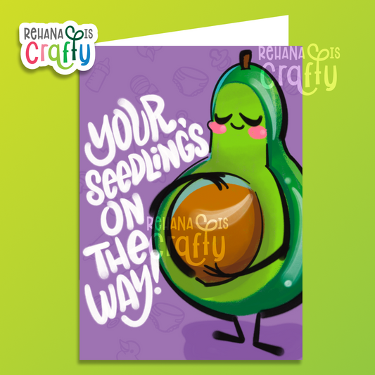 Your Seedling's On the Way | Baby Shower or Expectant Mother Greeting Card