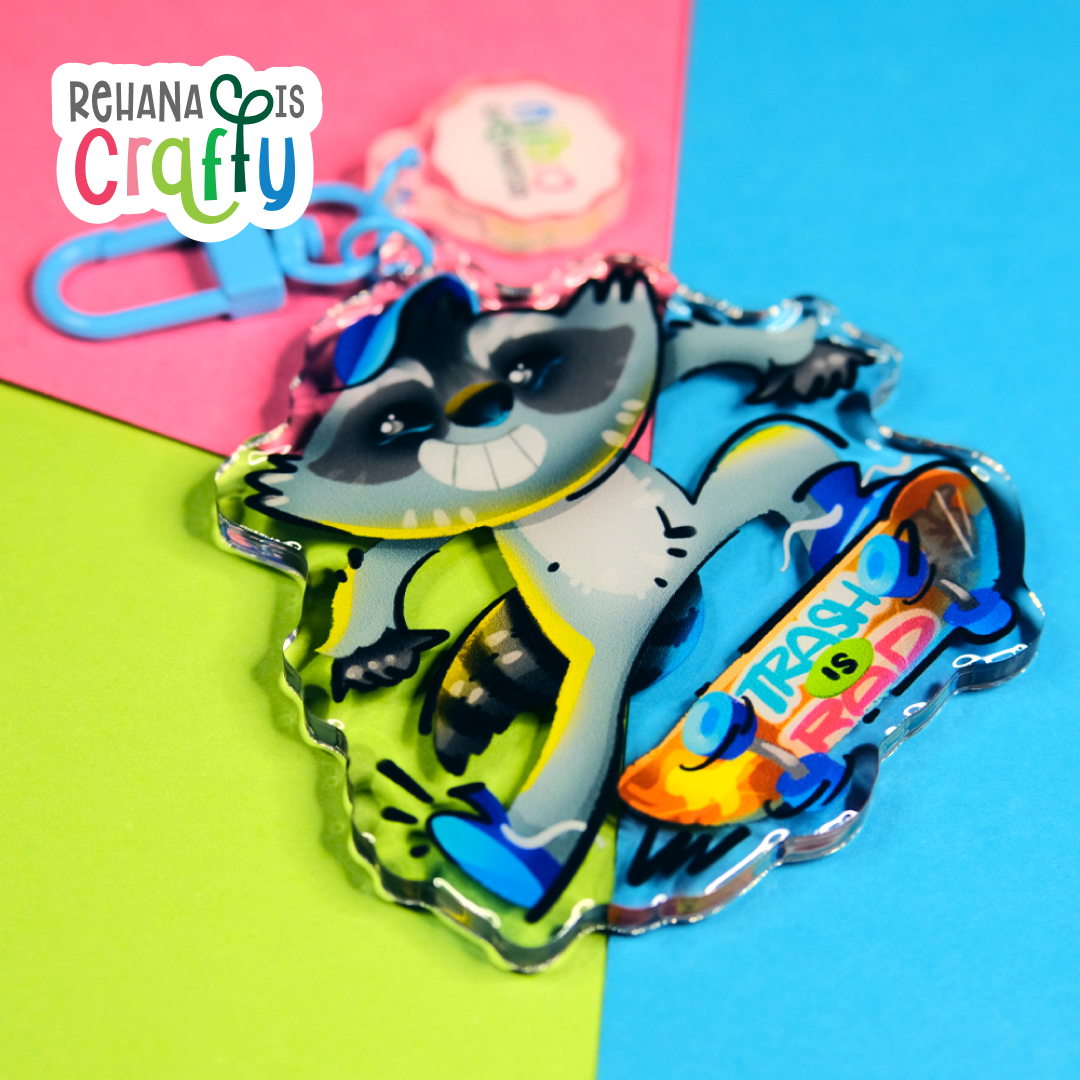 Rad Raccoon | Acrylic Keychain