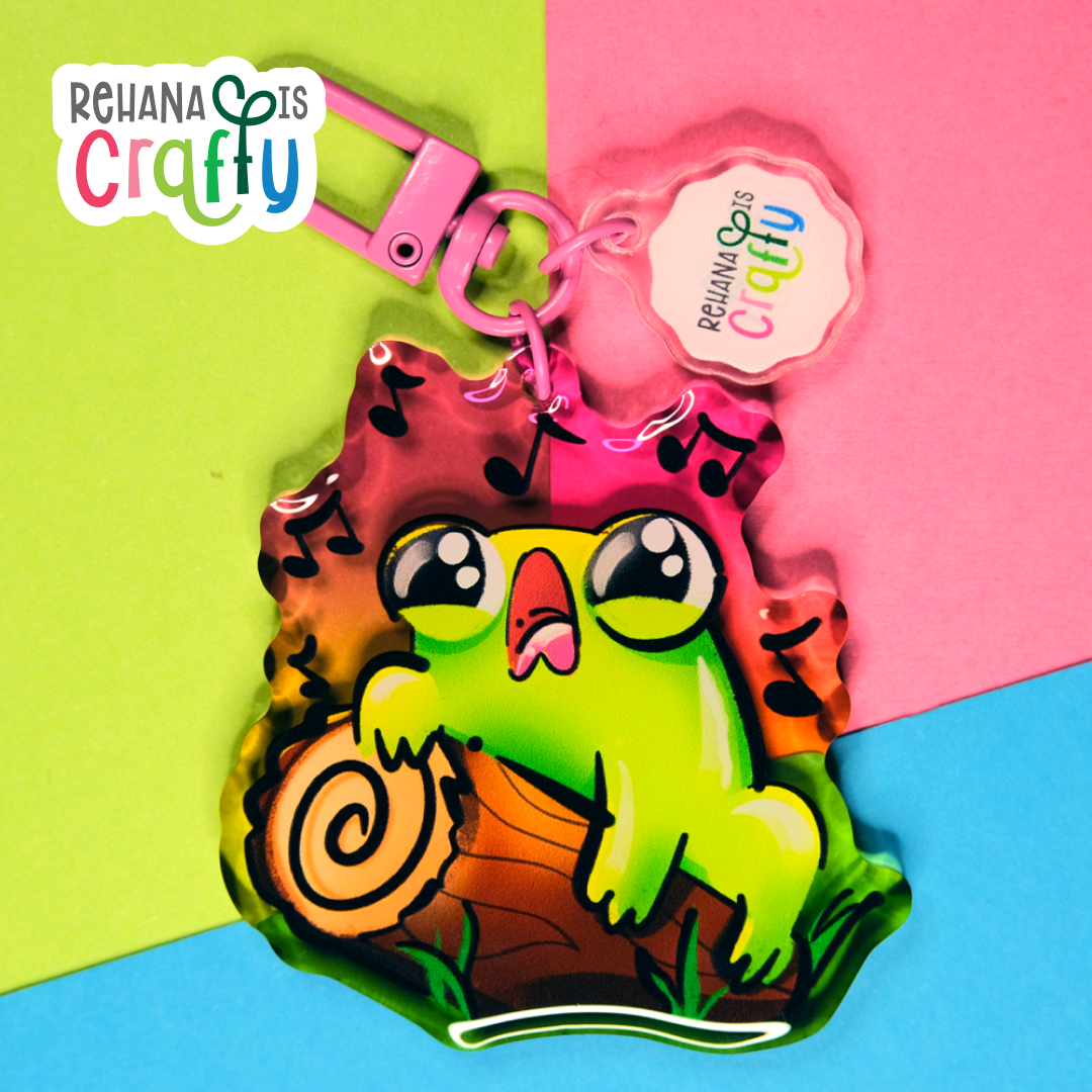 Loggy Frog | Acrylic Keychain