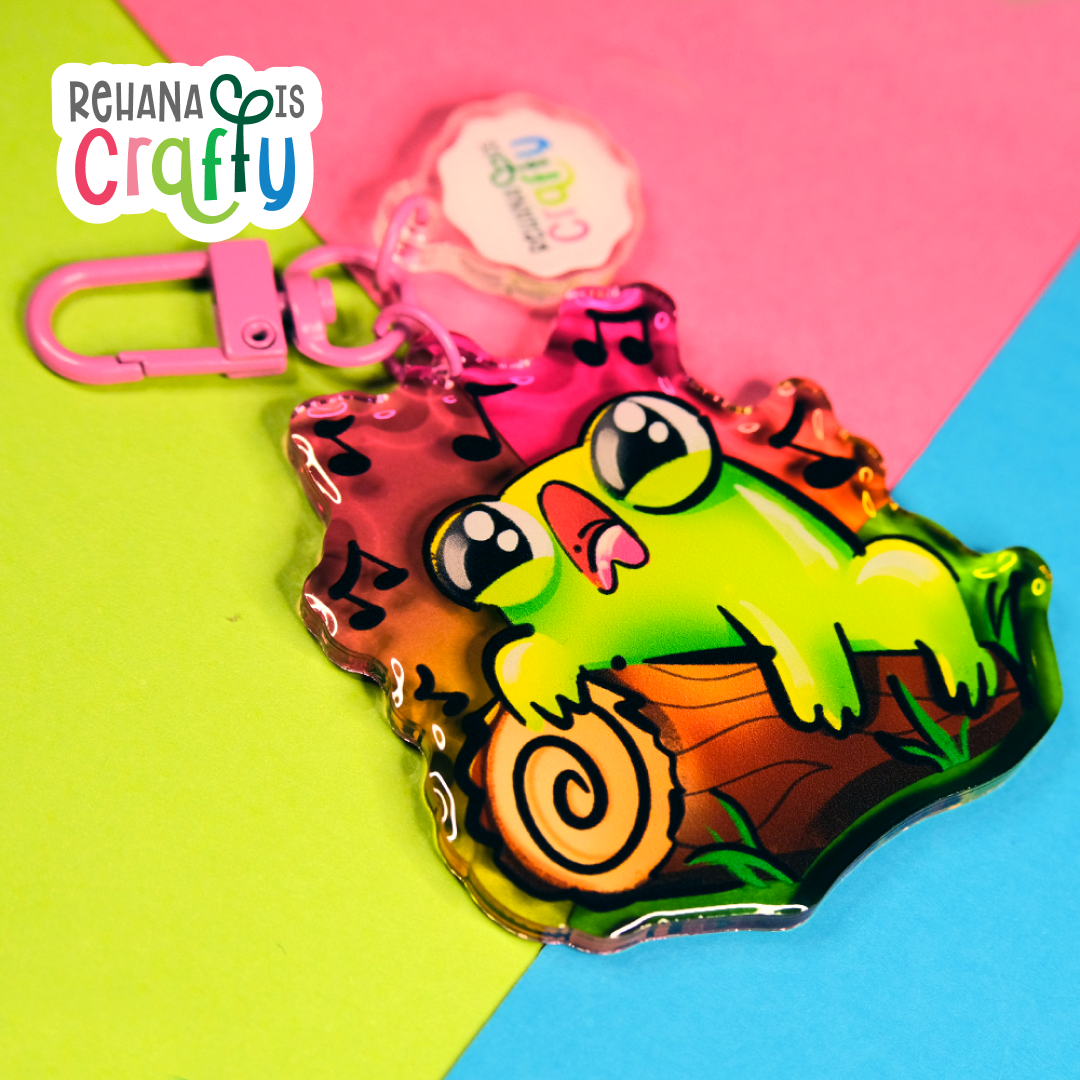 Loggy Frog | Acrylic Keychain