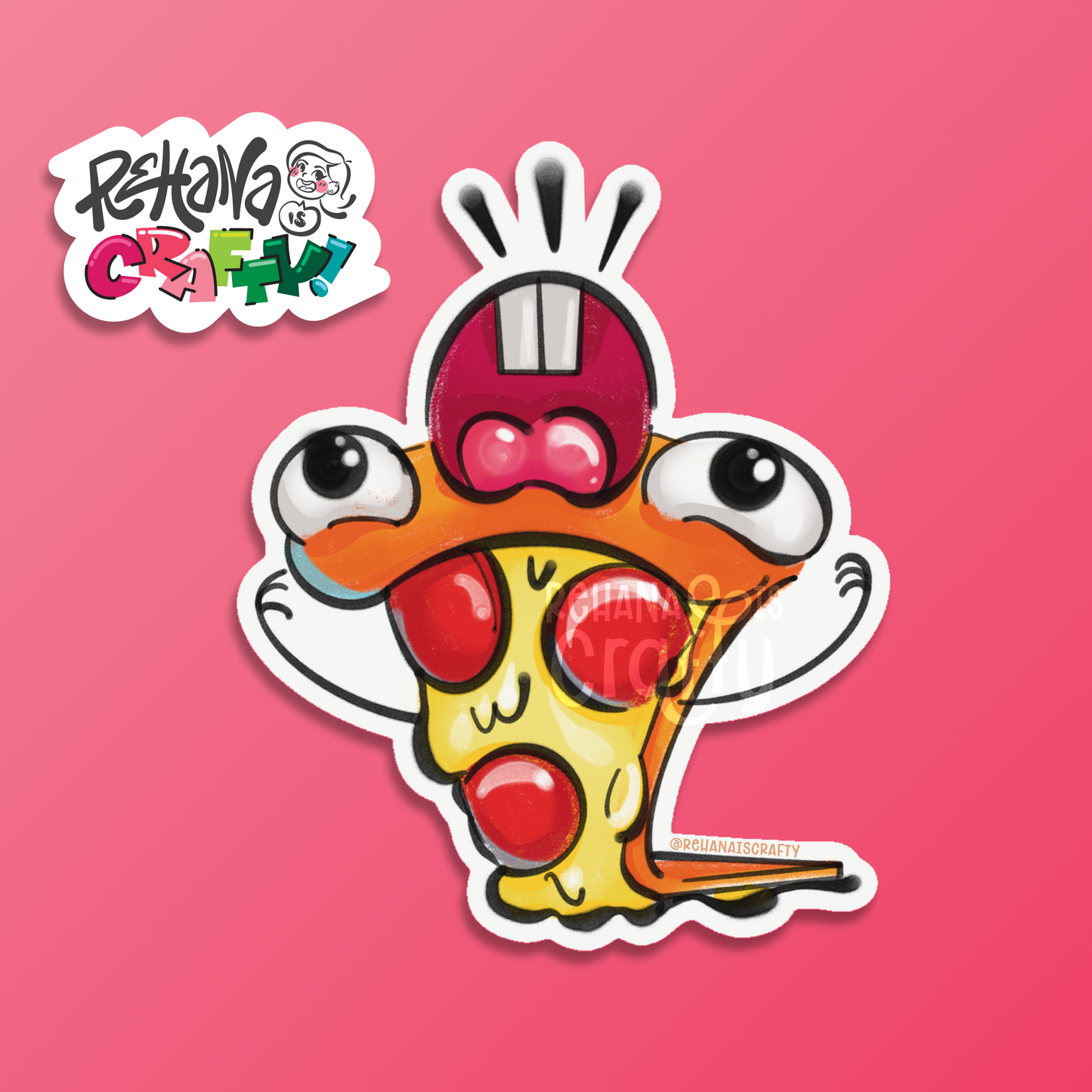 Silly Pizza | Vinyl Sticker