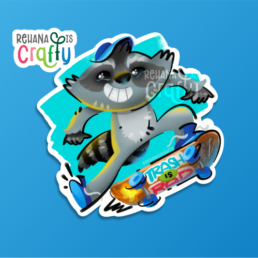 Radical Raccoon | Vinyl Sticker
