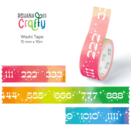 Angel Numbers | Washi Tape | 15mm