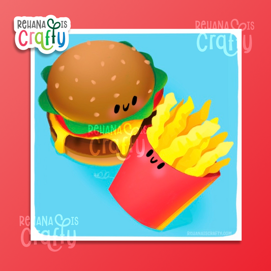 You Are the Burger to My Fries | 5x5 Art Print