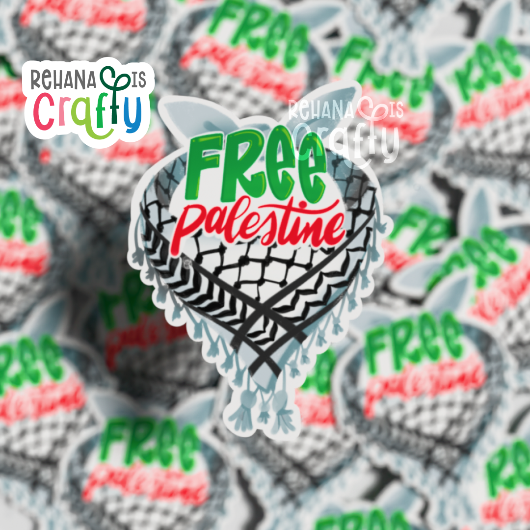 Free Palestine Keffiyeh | Vinyl Sticker