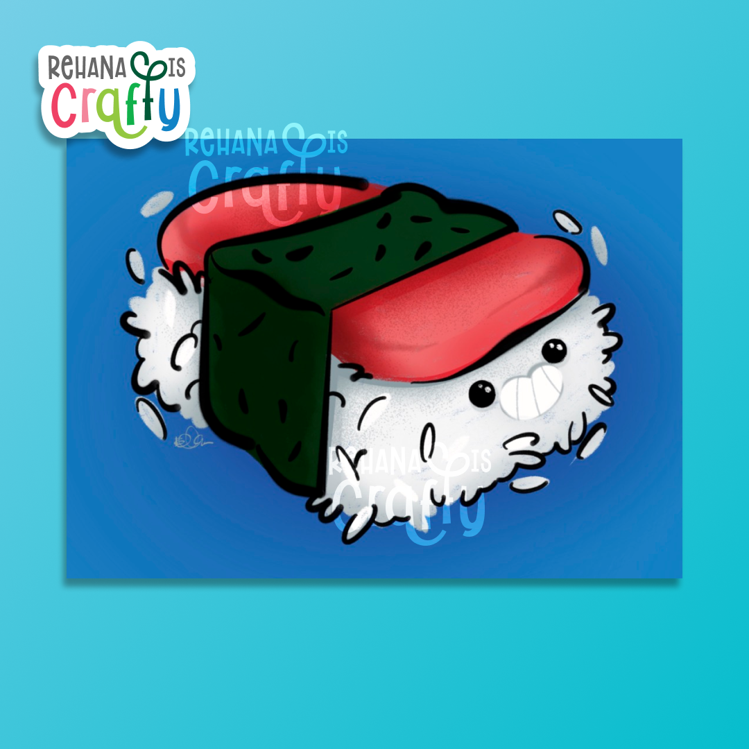 Kawaii Spam Musubi | 5x7 Art Print