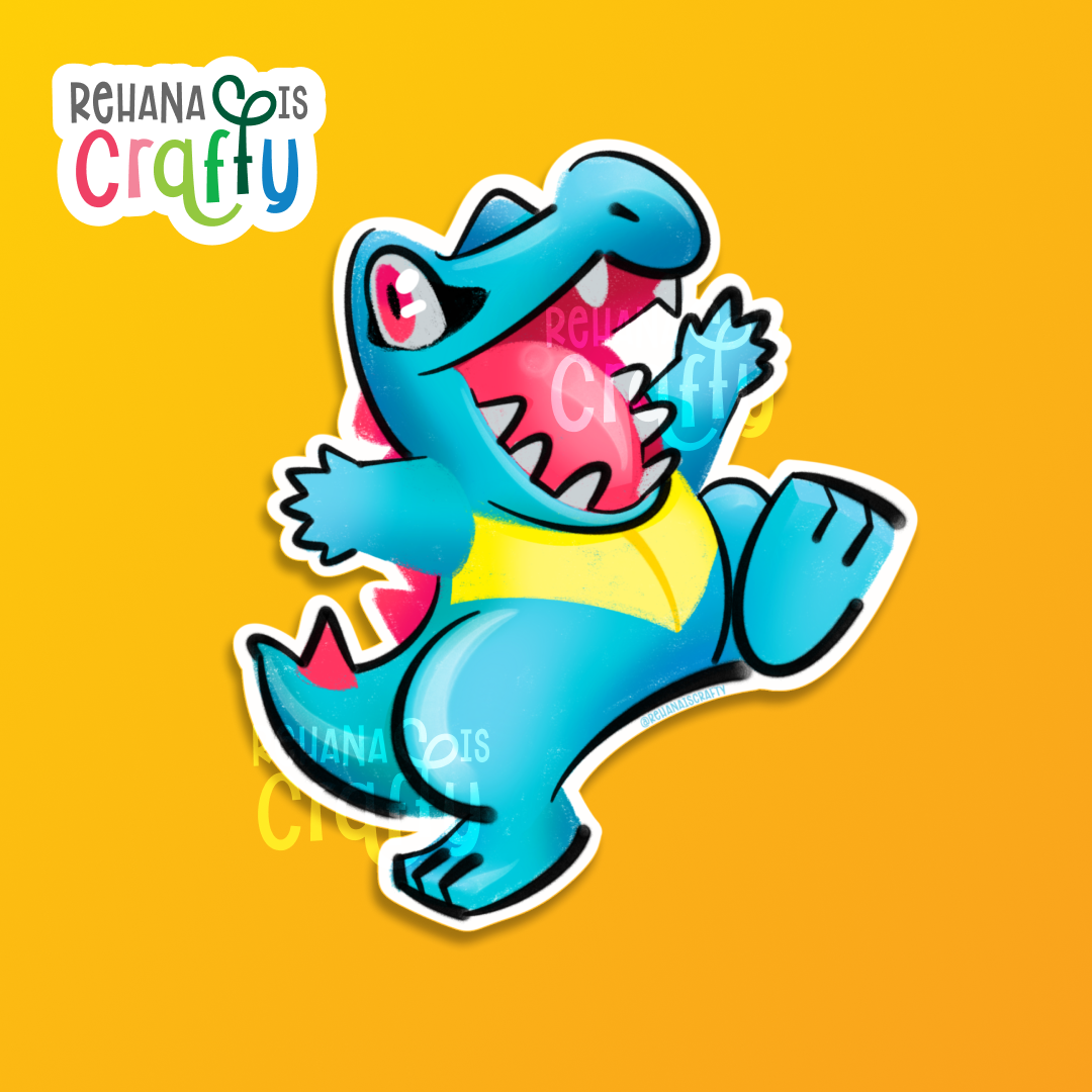 Totodile fan art | Vinyl Sticker