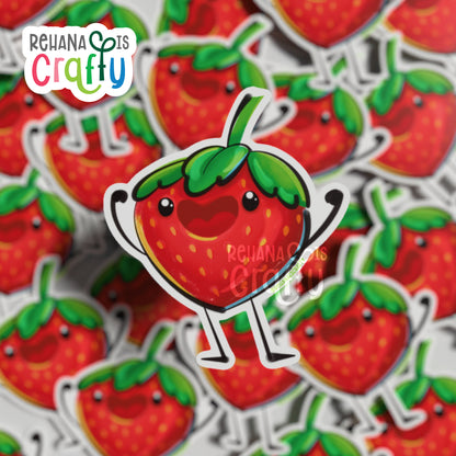 Cute Strawberry | Vinyl Sticker