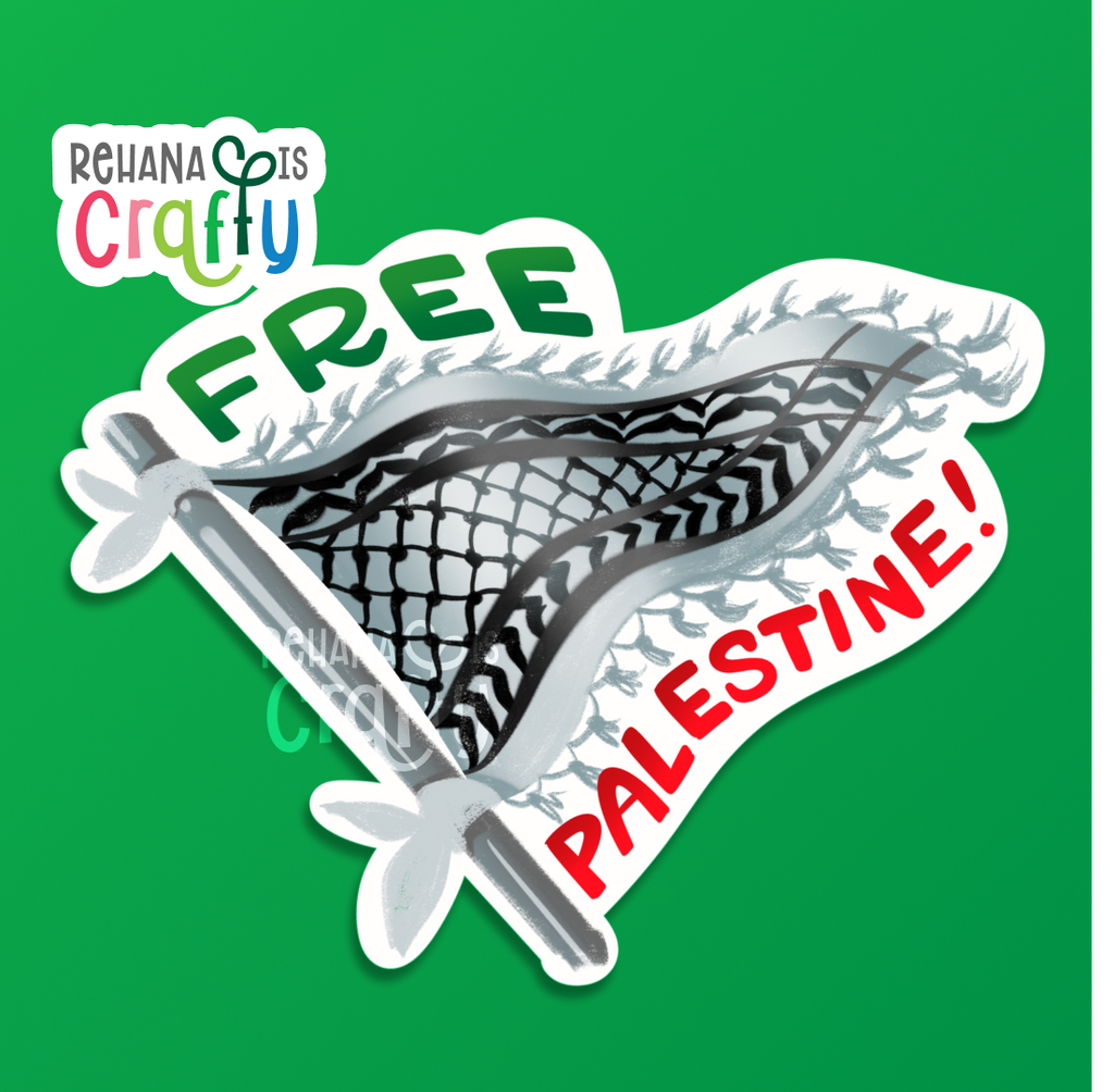 Keffiyeh Flag | Vinyl Sticker