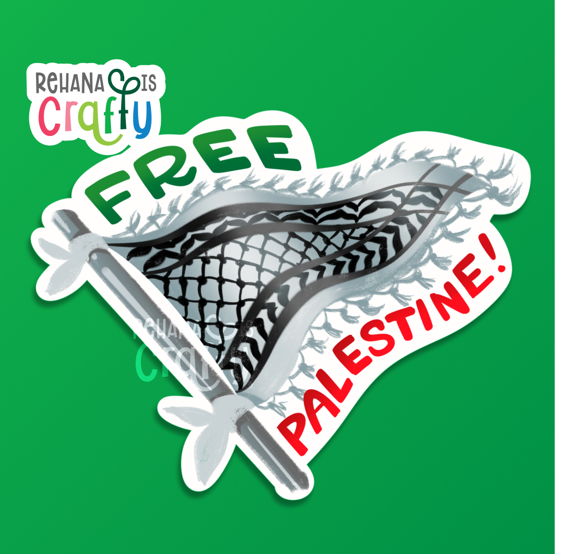Keffiyeh Flag | Vinyl Sticker