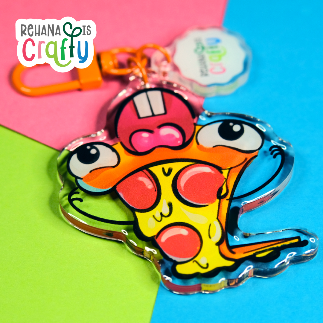 Silly Pizza | Acrylic Keychain