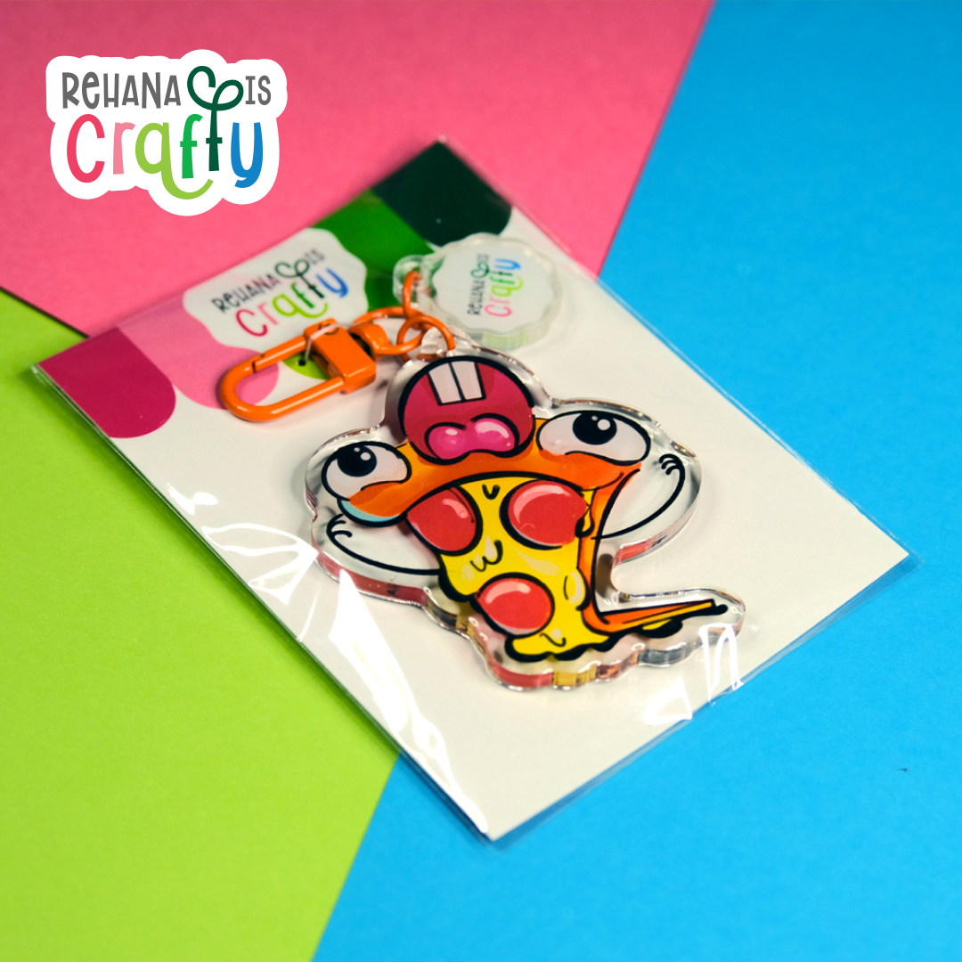 Silly Pizza | Acrylic Keychain