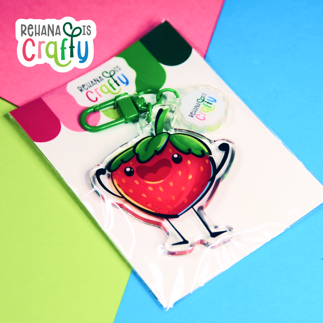 Cute Strawberry | Acrylic Keychain