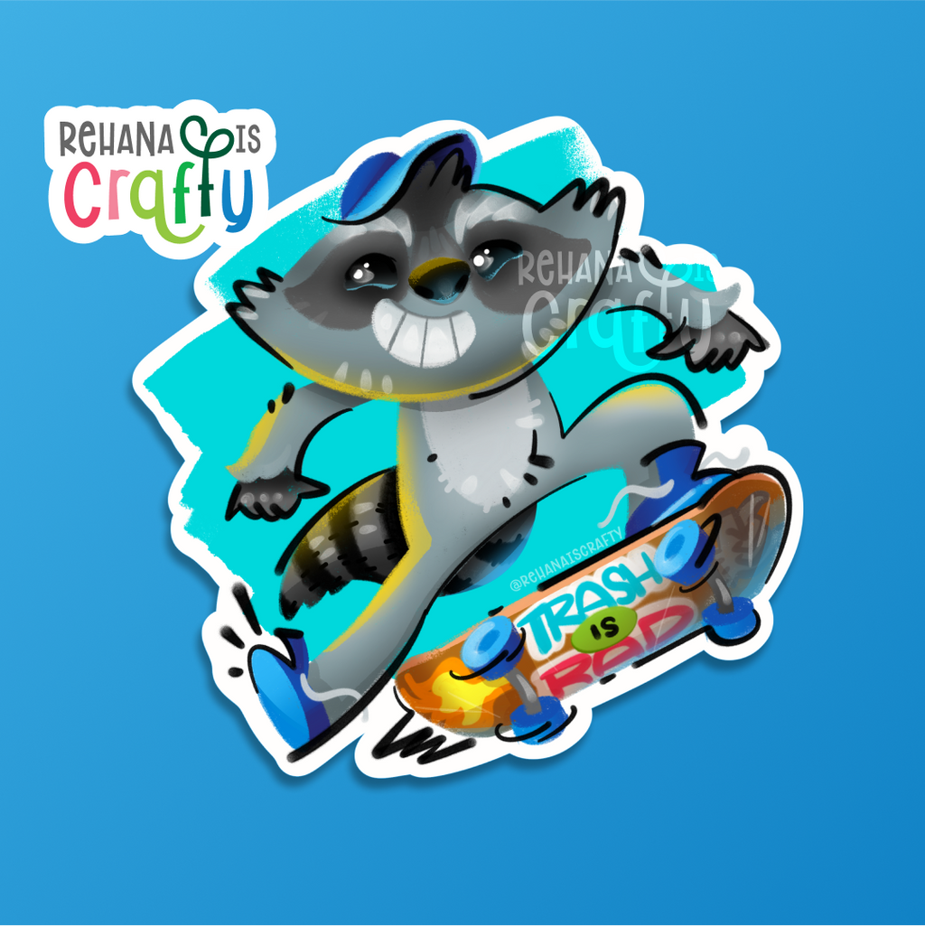 Radical Raccoon | Vinyl Sticker