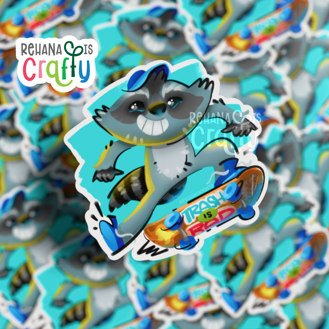 Radical Raccoon | Vinyl Sticker
