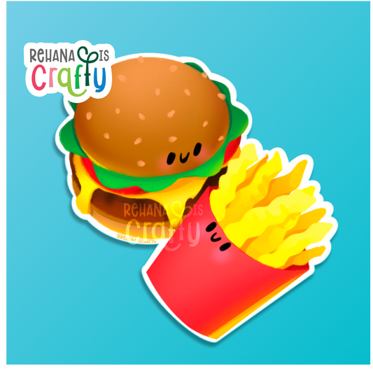 Burger & Fries | Vinyl Sticker