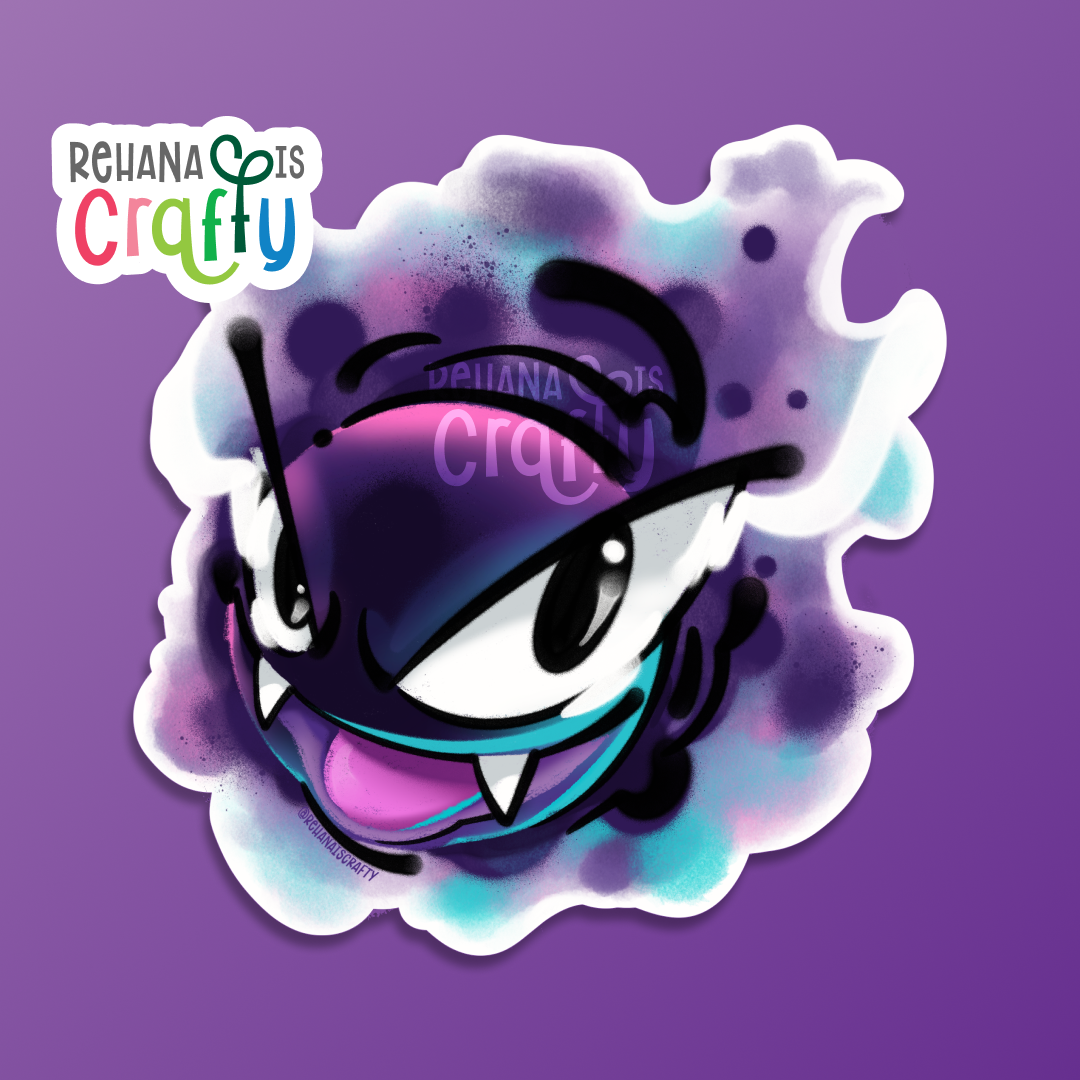 Spooky-mon: Ghastly, Haunter, Gengar | Sticker Pack