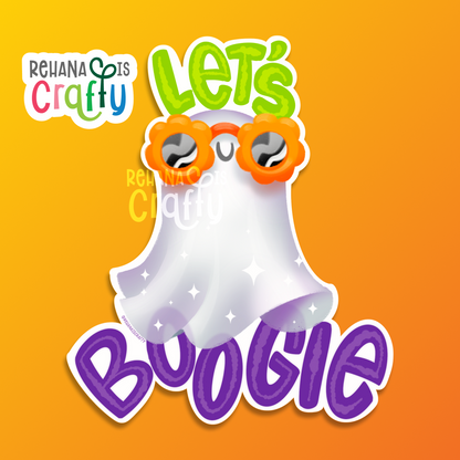 "Let's Boogie" Disco Ghost | Vinyl Sticker