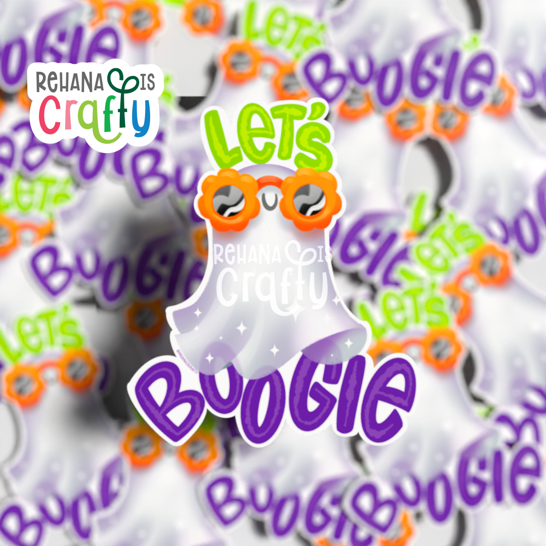 "Let's Boogie" Disco Ghost | Vinyl Sticker