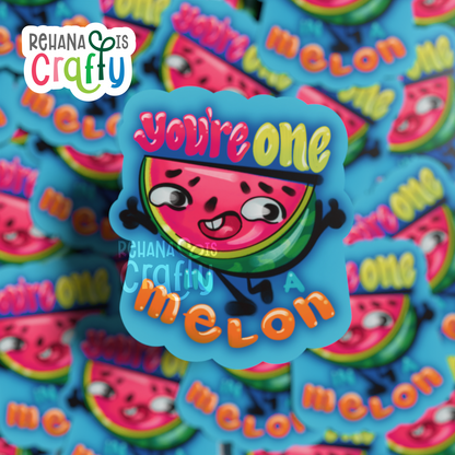 "One in a Melon" Watermelon | Vinyl Sticker