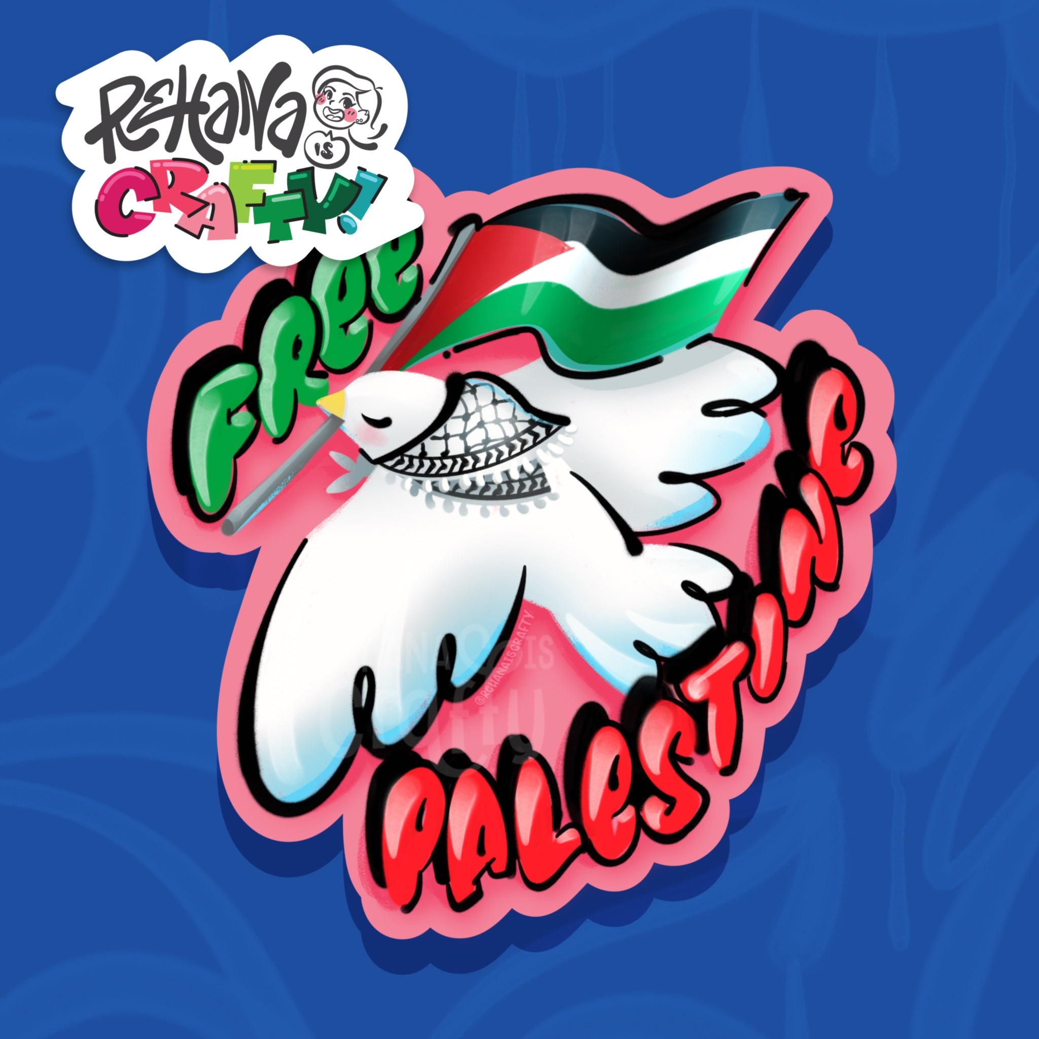 Free Palestine Dove | Vinyl Sticker