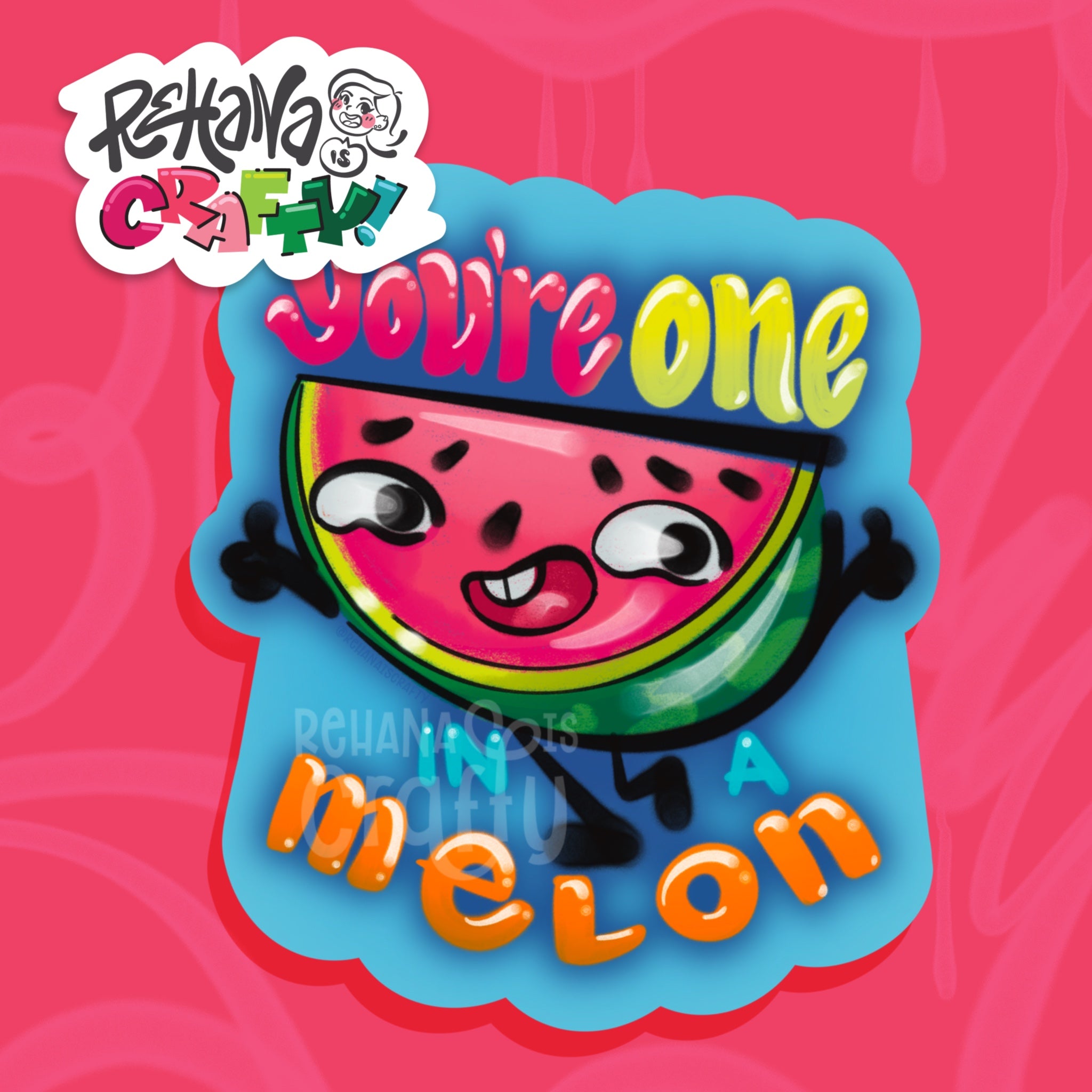 "One in a Melon" Watermelon | Vinyl Sticker